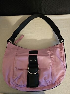 Lauren Ralph Lauren Pink Shoulder Bag with Black Strap